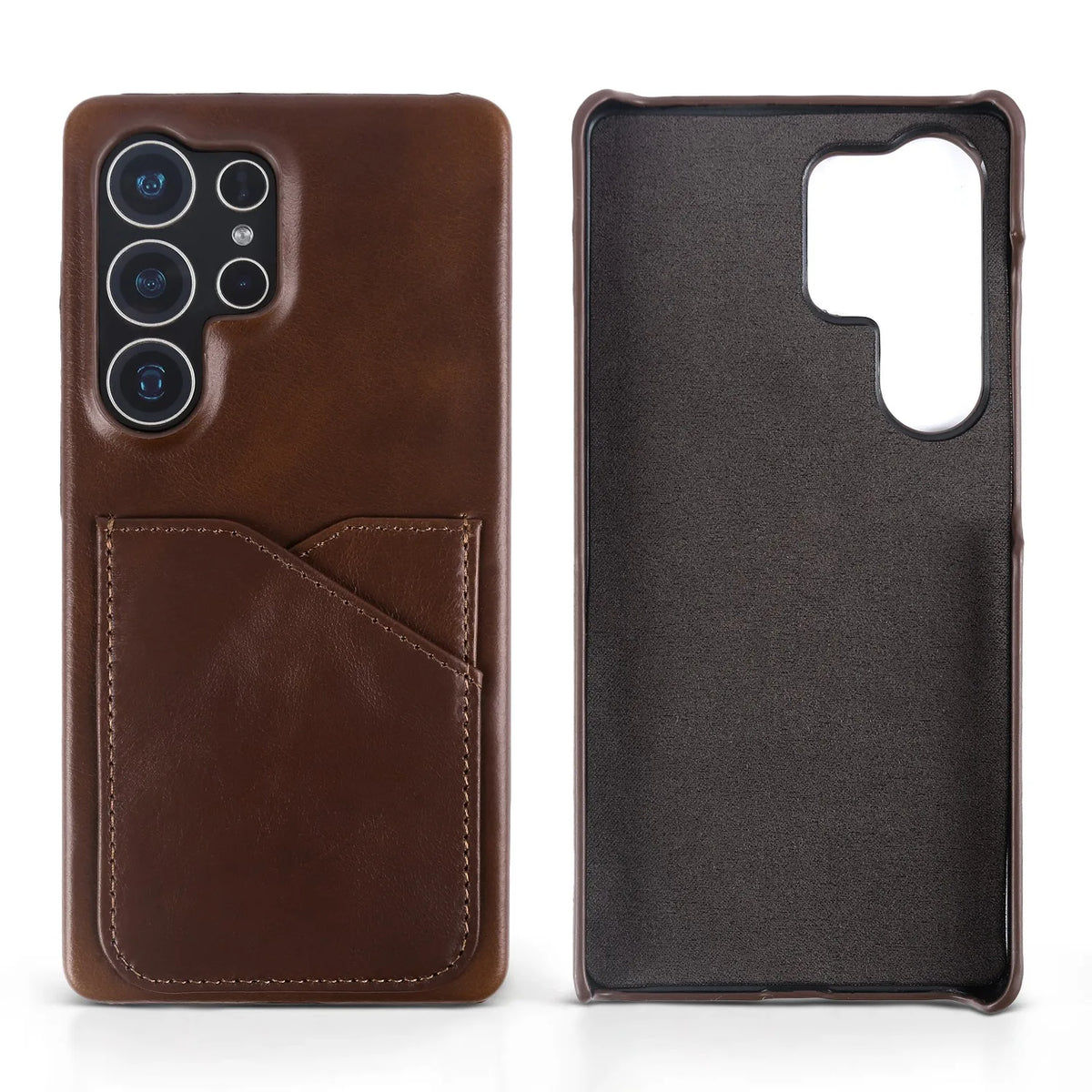 Premium Card Slot Genuine Leather Case for Samsung Galaxy S26 Ultra Cases S25 S24 S23 S22 S21 S20 Vintage Phone Back Cover Coque