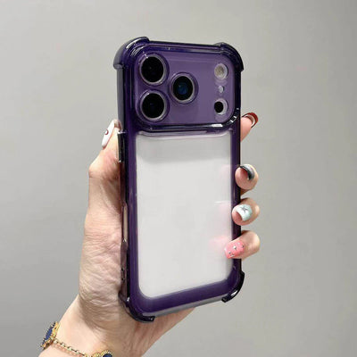 Luxury Hybrid Case For iPhone 17 16 15 14 13 12 11 Pro Max Plus Shockproof Clear Cover with Hard PC Back and Soft Silicone Edge