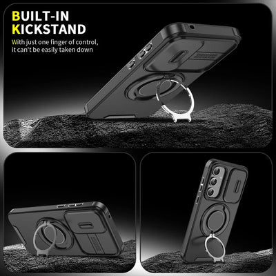 Case For Samsung Galaxy S26 S25 S24 S23 S22 S21 Ultra Plus S25 Edge S25FE S24FE Slide Camera Protect Magnetic holder Armor Cover