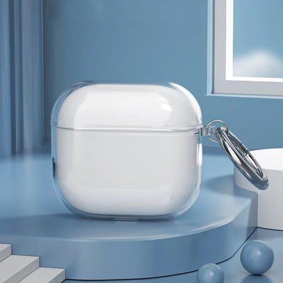Clear Soft TPU Earphones Case For Apple Airpods 4 Transparent Anti-Scratch Headset Case For Apple AirPods 4th Gen with Keychain