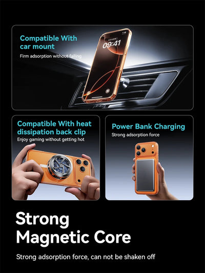 Joyroom Magnetic Case For iPhone 18 Pro Max Case Anti Yellow Transparent Cover For iPhone 18 17 16 15 Pro Wireless Charger Cover