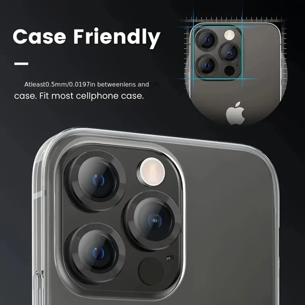 NNBILI 10pcs Black Color Ultra HD Full Cover Camera Lens Protector for iPhone 18 17 16 15 14 13 12 11 Pro Max 14 15 16 Plus 18