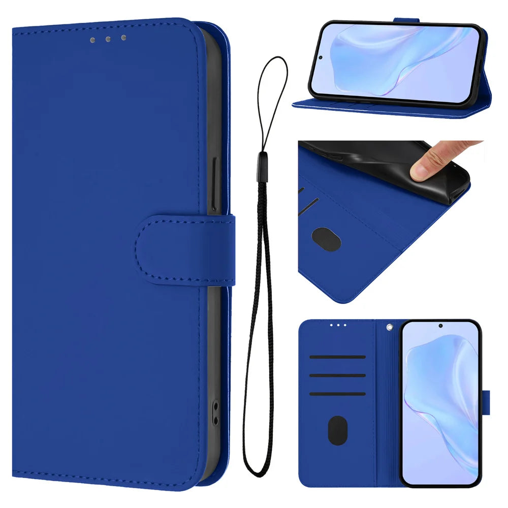 Luxury Leather Wallet Case for Samsung Galaxy S26 S24 S25 Ultra S23 Plus S24 FE S25 Edge Shockproof Bumper Flip Back Cover
