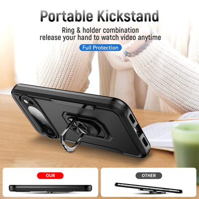 Magnetic Metal Ring Holder Armor Cover Shockproof Phone Cases For Google Pixel 11 10 9 8 7 6 Pro XL 10A 9A 8A 7A 6A Plastic Case