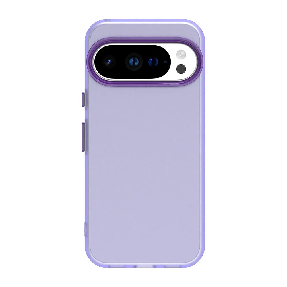 Frosted Fashion Soft Bumper Candy Color Phone Case For Google Pixel 10 9 8 A Pro XL Case Frame Protect Independent Button Cover