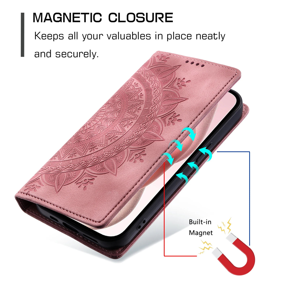 Magnetic Flip Leather Case For XiaoMi RedMi Note 15 14 Pro + 13 12S 12 11 10 Pro Plus 13C 14C 9T 15C Wallet Card Phone Cover