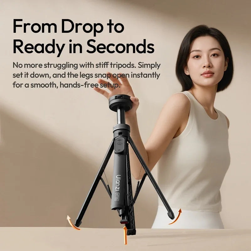 Original Ulanzi MT85 Magsafe Automatic Phone Tripod Dual Side Magnet 10m Wireless Control for Outdoor Travel Selfie Stick