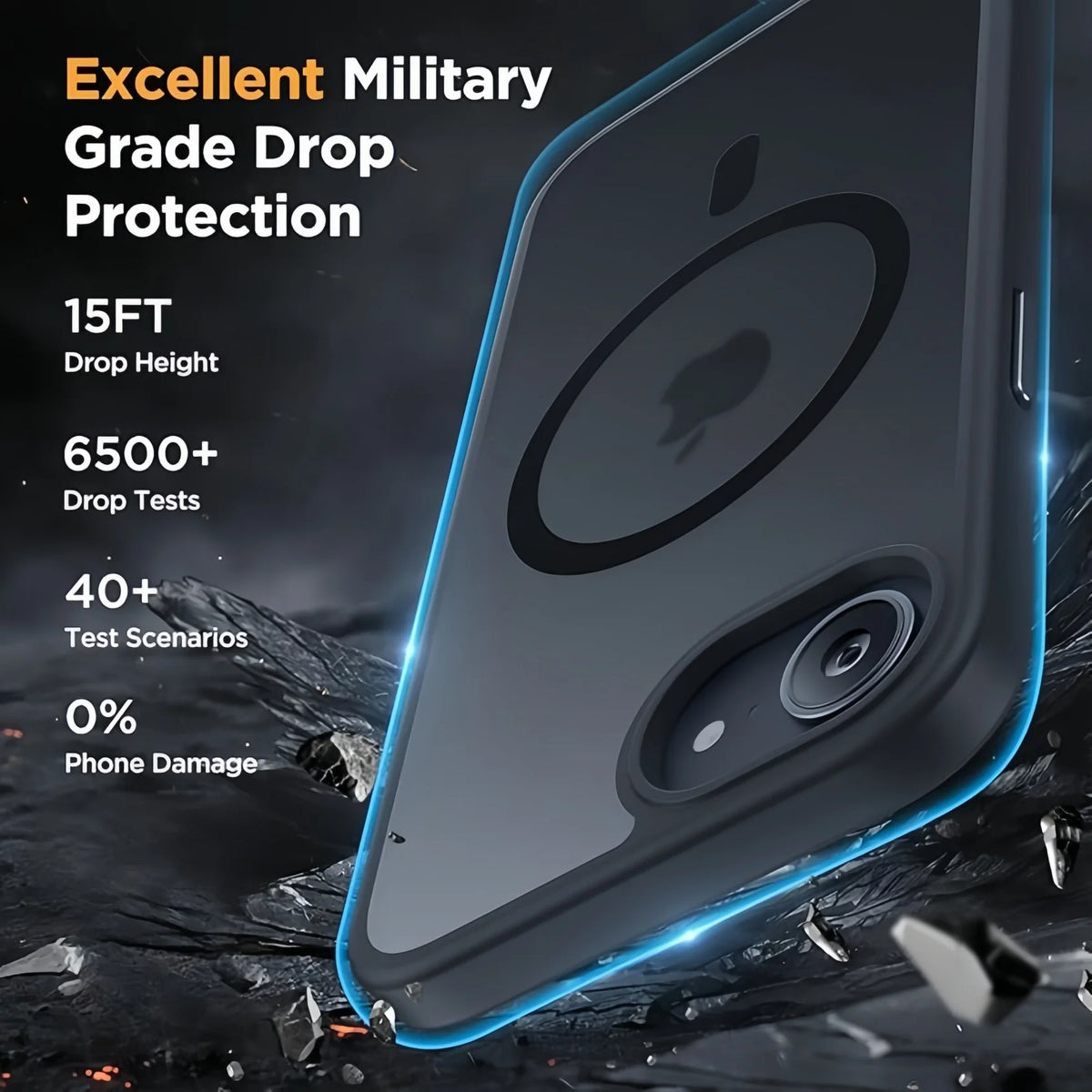 Miracase for iPhone 17e/16e Case for MagSafe [with Screen Protector] Military-Grade Protection Shockproof  for 17e/16e Case 6.1"