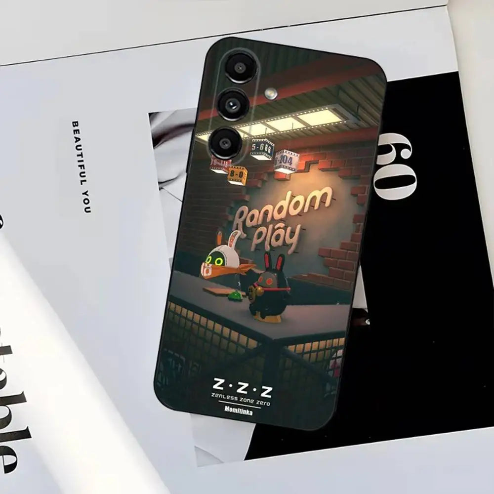 Zenless Zone Zero Phone Case For Samsung S26 S25 S24 S23 A56 A71 PLUS ULTRA,Soft Silicone Black Cover