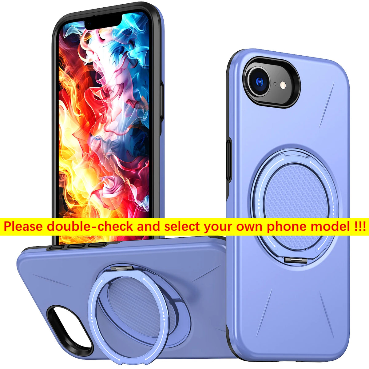 Phone Case For iPhone 17E 16E 360° Rotating Magnetic Stand Holder For Magsafe Deluxe Shockproof Bracket Covers Armor Fundas
