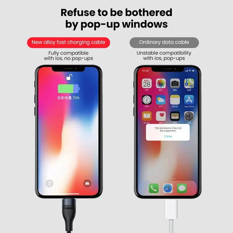 66w Type-C Cable 25cm USB C to Type-C / Lightning Fast Charging Short Wire For iPhone Xiaomi Huawei Samsung Oneplus Cellphones