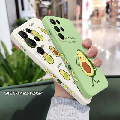 Avocado Family Phone Case For Samsung Galaxy S25 FE S24 S23 S22 S21 S20 Ultra Plus FE S10 S9 S10E Note 20 Ultra 10 9 Plus Cover