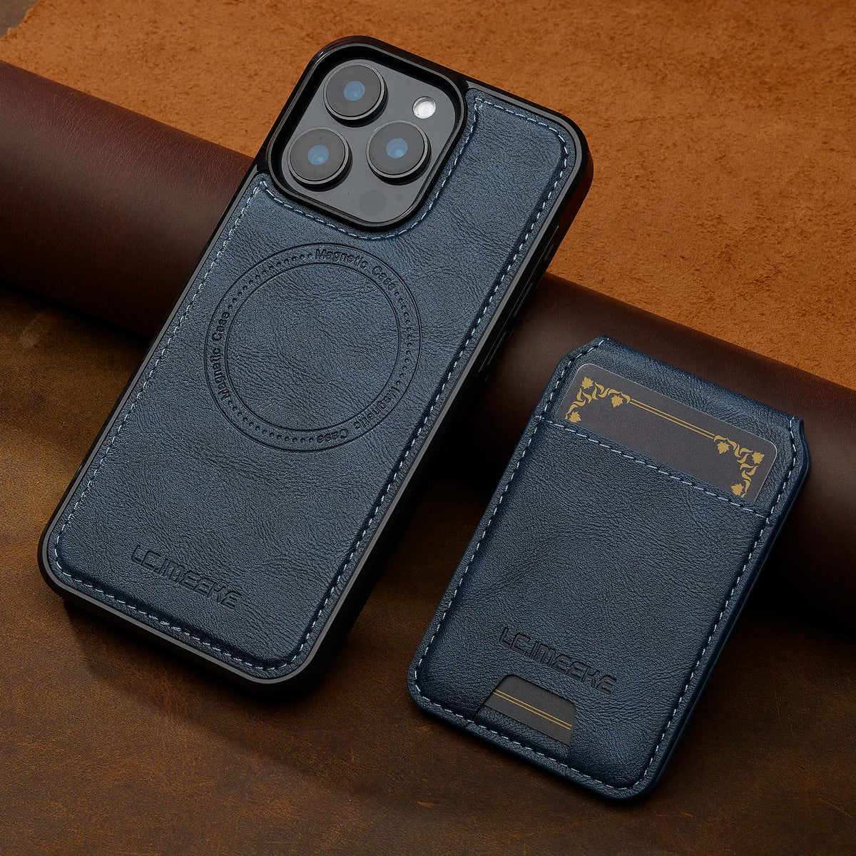 2 In 1 Detachable Leather Case For iPhone 18 16 17 16E 15 14 13 12 11 Pro XS Max 17E Air XR 8 Plus SE Card Pocket Magnetic Cover