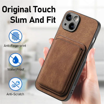 2 in 1 Detachable Magnetic Card Slot Phone Case For iPhone 16 15 14 13 12 11 Pro Max Plus Mini 16E Luxury Leather Wallet Cover