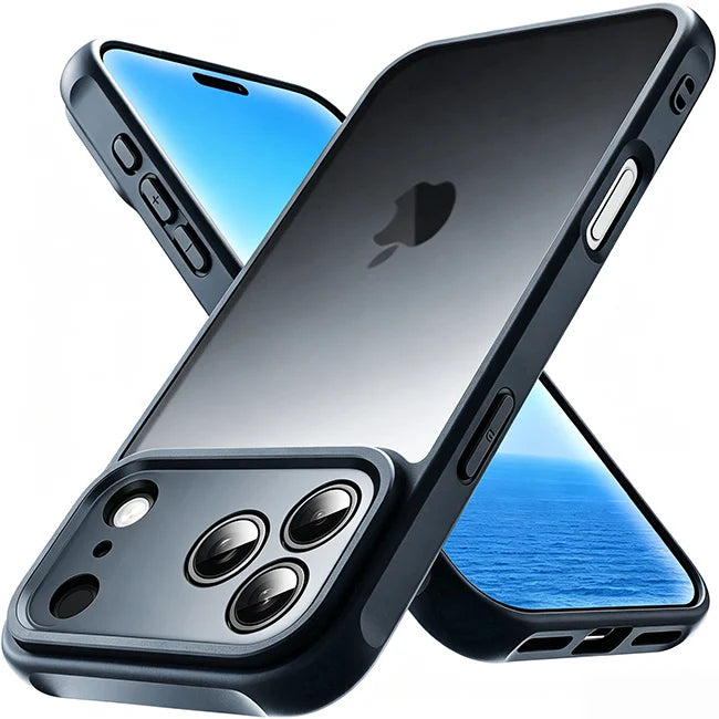 Phone case for iphone 18 Pro Max 18Pro 17 17e 17Pro iphone17 Air Translucent Matte Back & TPU Side Shockproof Proteciton cover