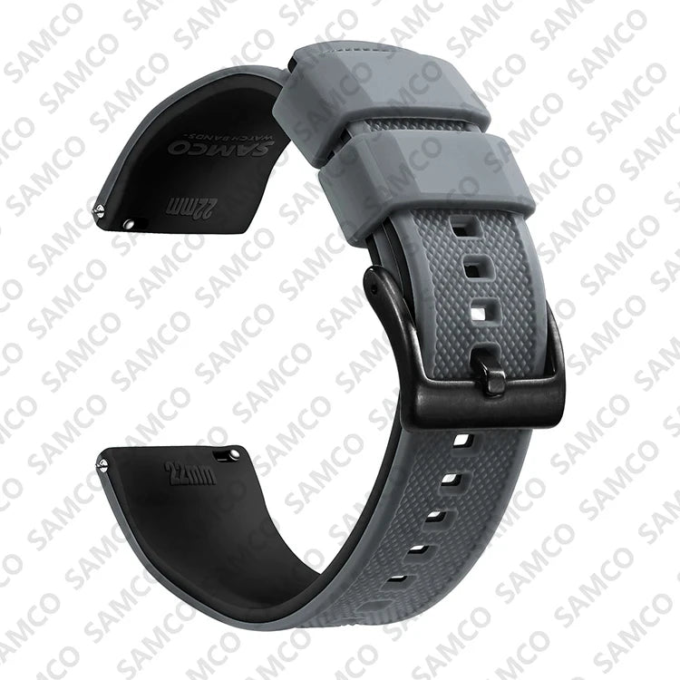 Quick Release Rubber Watch Strap Silicone Watch Band 18mm 20mm 22mm  Huawei ,Samsung Galaxy, Garmin, Watch Replacement Watchband