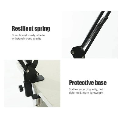 360 °   Adjustable Tablet Phone Stand Rotatable Long Arm Metal Holder for 4-11 Inch iPad iPhone Xiaomi Huawei Samsung