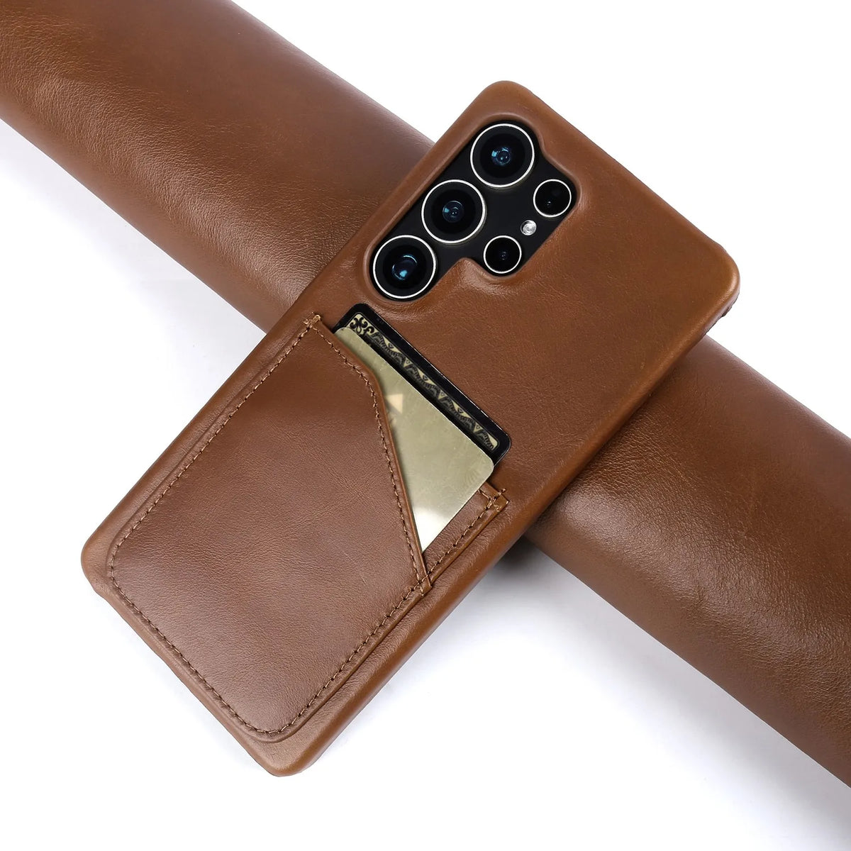 Premium Card Slot Genuine Leather Case for Samsung Galaxy S26 Ultra Cases S25 S24 S23 S22 S21 S20 Vintage Phone Back Cover Coque
