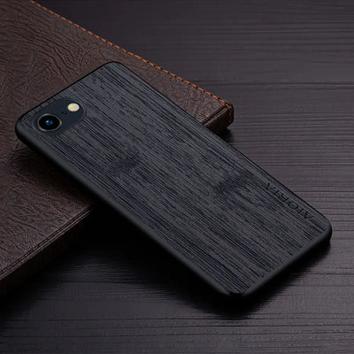 Case for iPhone 17e 16e Funda Straight Wood Grain PU Leather Phone Cover for iPhone 17e Case Capa