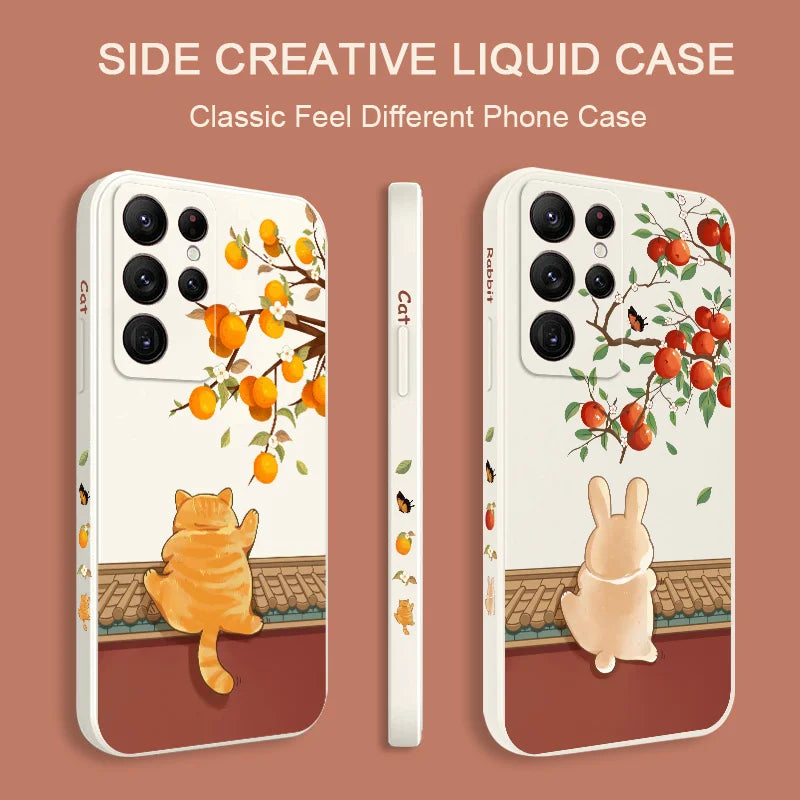 Climbing Cats Phone Case For Samsung Galaxy S25 S24 S23 S22 S21 S20 Ultra Plus FE S10 Note 20 ultra 10 9 Plus Cover
