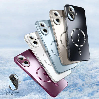 Magnetic Heat Dissipation Adsorption Matte Cover for Magsafe iPhone 17 Air 16 15 14 Plus 13 12 Pro Max Protective Back Case