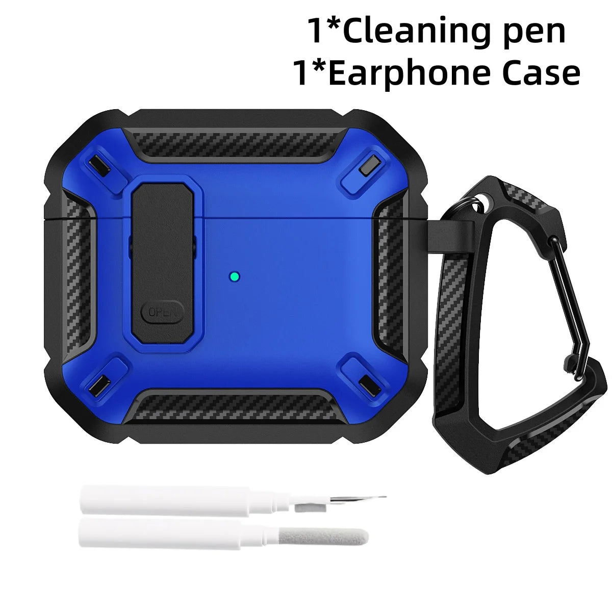 Cases For AirPods 5（2026)with Lock Clip Rugged Armor Shockproof Case For AirPods Pro 3 Protect Hard Shell For AirPods 4/5 Cases