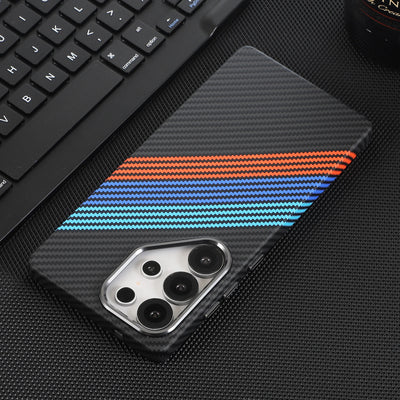 Luxury Kevlar Aramid Fiber Case For Samsung Galaxy S22 S23 S24 S25 S26 Ultra Plus Magnetic Carbon Fiber Phone Cover For S26 Plus