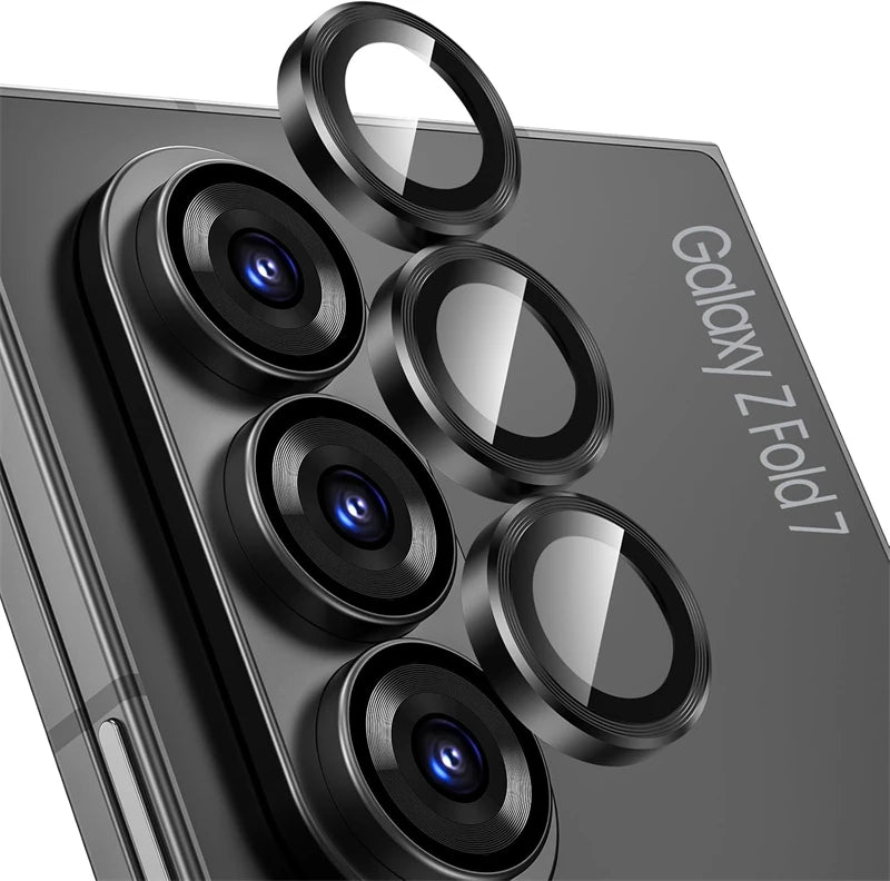 Metal Individual Ring Camera Lens Protector for Samsung Galaxy Z Fold 8 Ultra Fold 7 6 5 4 8Ultra Tempered Glass Film Full Cover