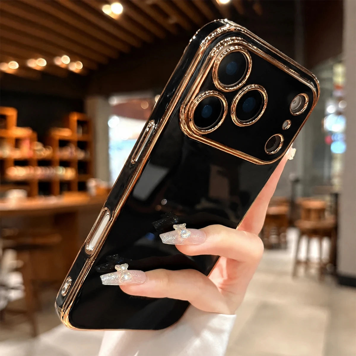 Sleek Electroplated Solid Color Phone Case for iPhone 18,17,16,15,14,13,12,11 Pro/Max/Plus/Air | Fully Protective Soft Shell, Premium Luxury & Fashionable Durable Design