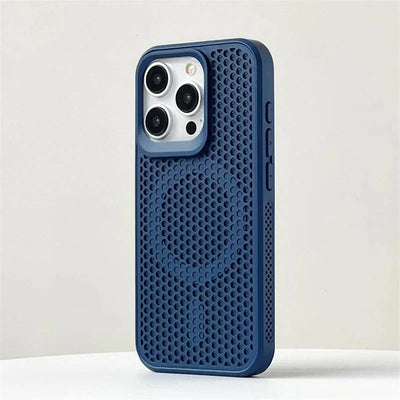 Honeycomb Cooling Heat Dissipation Phone Case For iPhone 17 16 15 14 13 12 18 Pro Max  11 For Magsafe Magnetic Breathable Cover