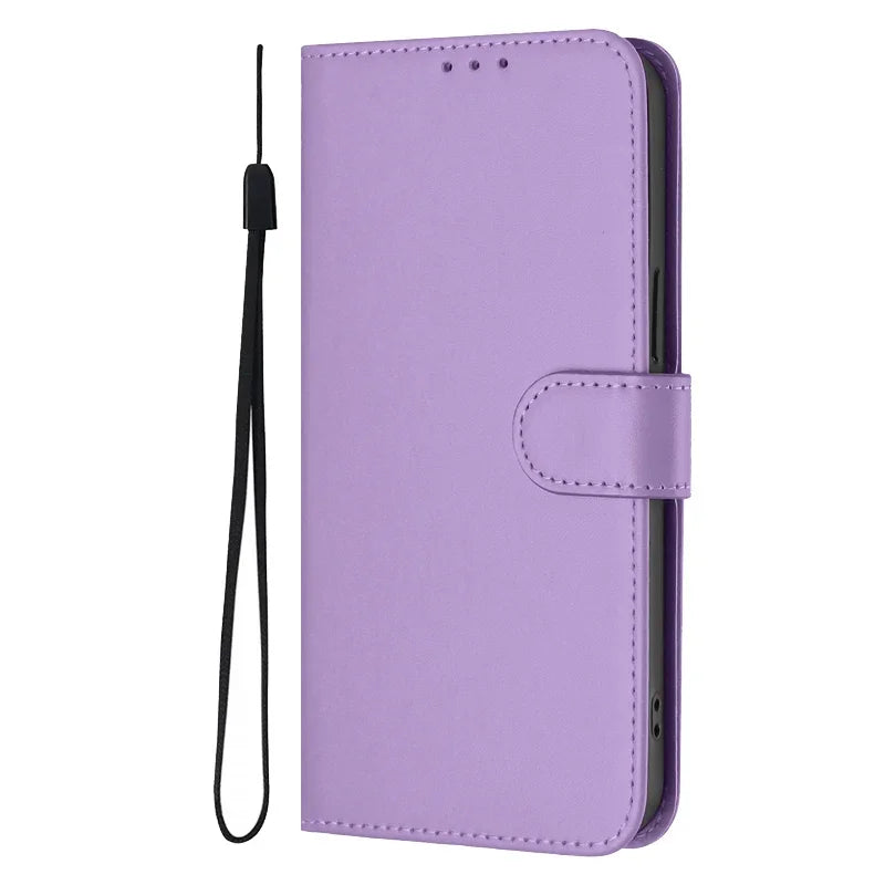 Fashion Candy Solid Color Leather Flip Case For iPhone 14 13 Plus 12 11 Pro Max Funda i Phone 14 Pro 13Pro Max Wallet Cover Case