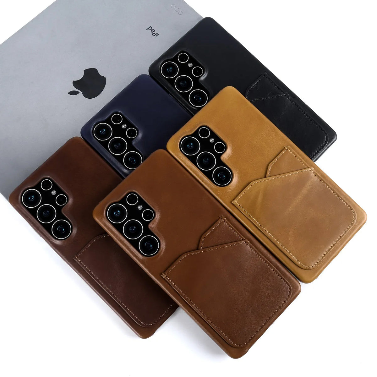 Premium Card Slot Genuine Leather Case for Samsung Galaxy S26 Ultra Cases S25 S24 S23 S22 S21 S20 Vintage Phone Back Cover Coque