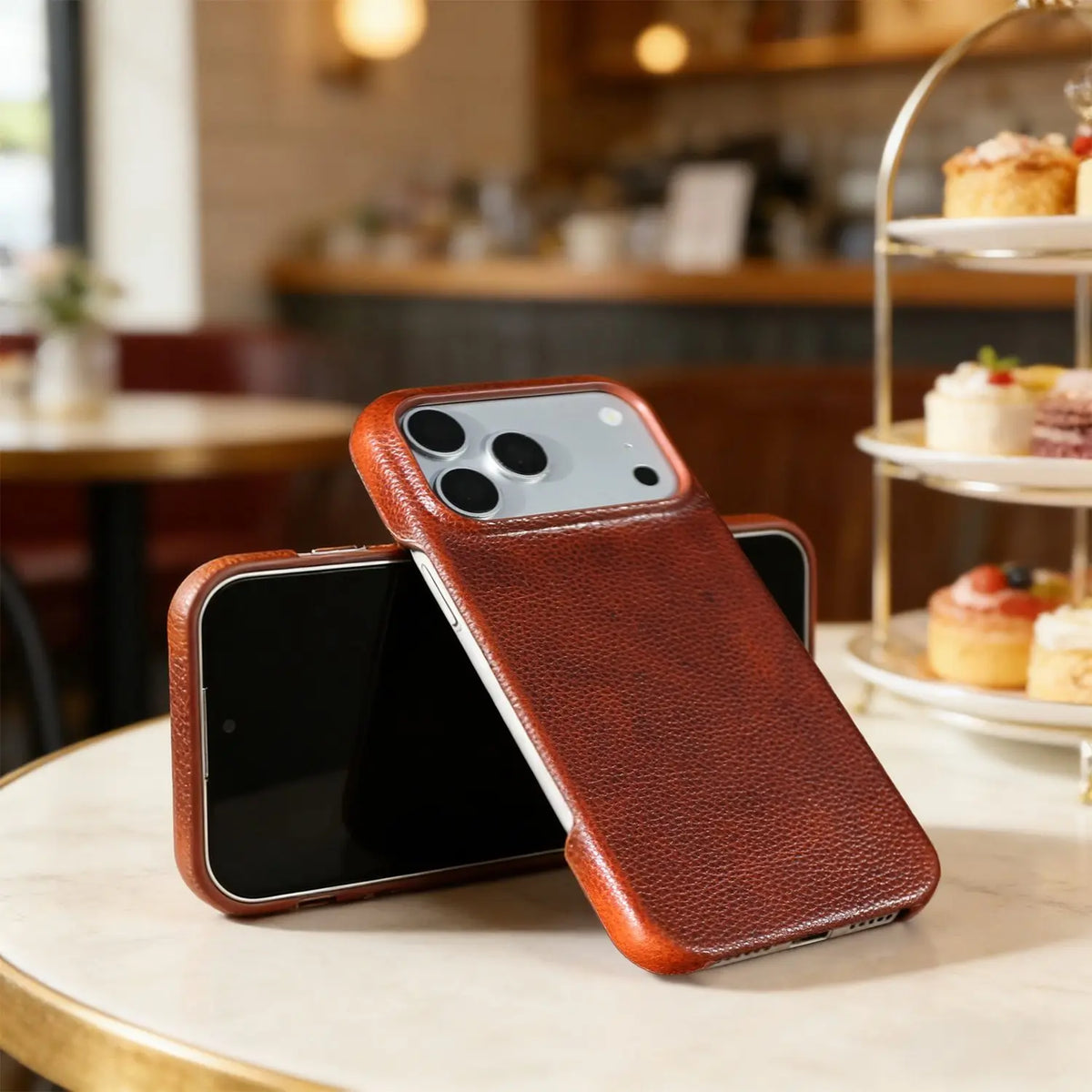 For Iphone 17 Pro Max Case for IPhone 18 Pro 16 15 14 13 12 XR 11 Genuine Leather Cover Cases Aesthetic Vintage Phone Back Coque