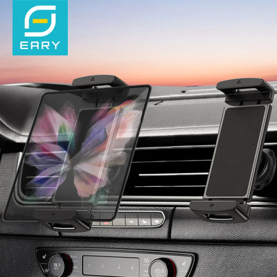Eary Car Phone Holder 360°Rotatable Mount Vent Tablet for Car iPad Mini Air Z Fold 7 6 iPhone 17 Samsung S26 More 4-12.9" Device