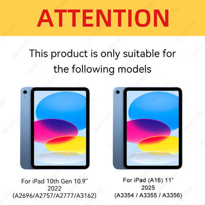 Case for iPad (A16) 11th Generation 11 Inch 2025, iPad 10th Generation 10.9" 2022,Cover with Frosted Back Shell, Auto Wake/Sleep