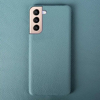 For SAMSUNG S21 CASE Litchi Texture Genuine Leather Cases S26FE S25Ultra S224 Plus S23 S22 Phone Cover Coque Protective Shell