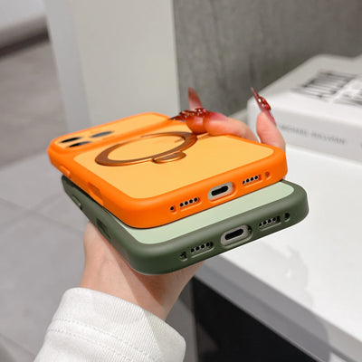Magnetic Bracket Phone Case For iPhone 17 Air 13 14 15 16 17 Pro Max Matte KickStand For Magsafe Shockproof Stand Holder Cover
