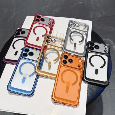 Luxury Magnetic Phone Case For iPhone 18 17 16 15 14 13 Pro Max Air 16 15 14 Plus 16Pro 17Pro Magsafe Shockproof Protector Cover