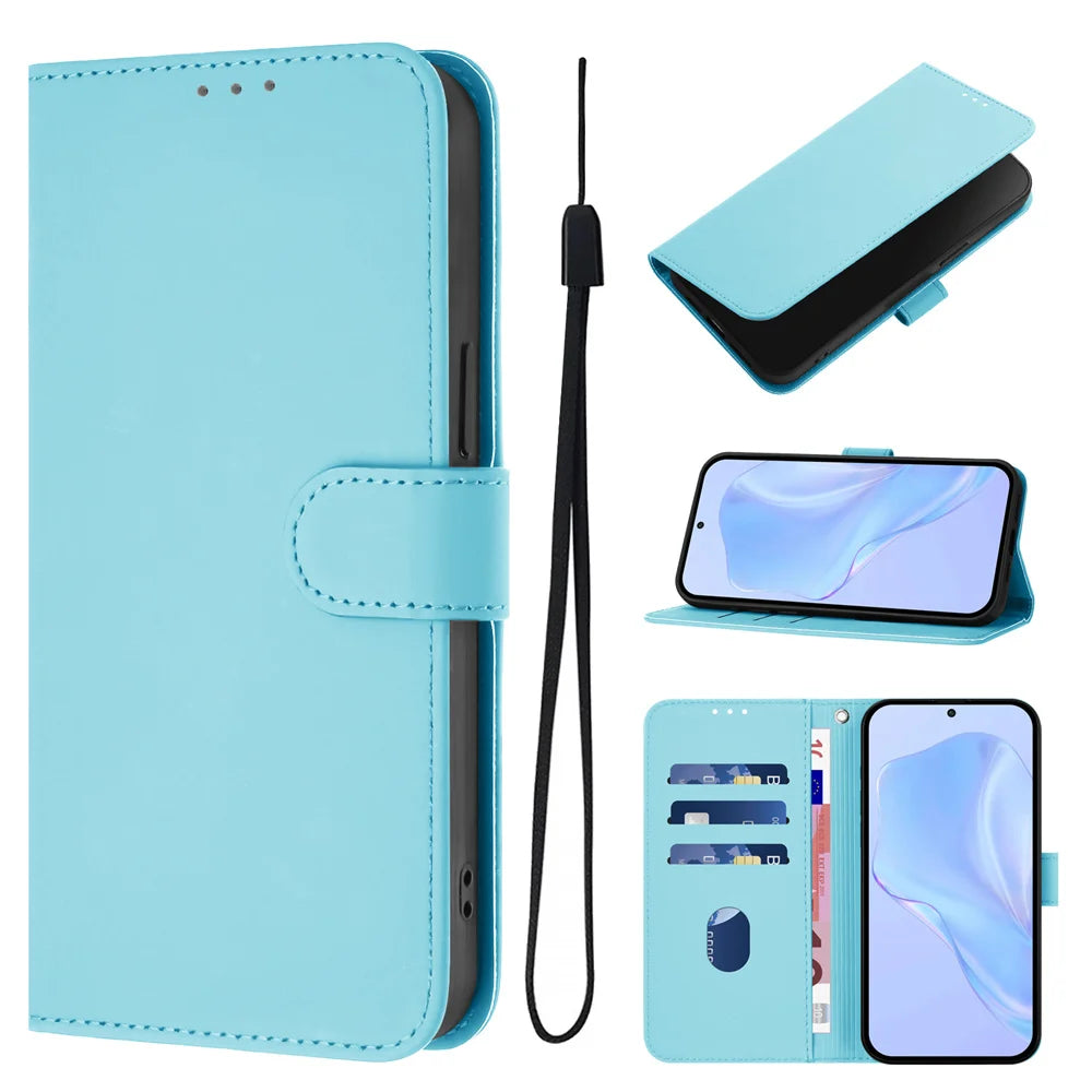 Luxury Leather Wallet Case for Samsung Galaxy S26 S24 S25 Ultra S23 Plus S24 FE S25 Edge Shockproof Bumper Flip Back Cover