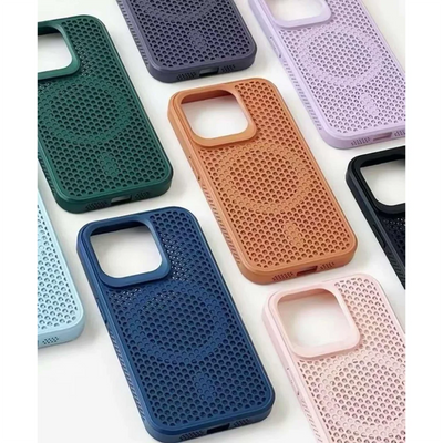 Honeycomb Cooling Heat Dissipation Phone Case For iPhone 17 16 15 14 13 12 18 Pro Max  11 For Magsafe Magnetic Breathable Cover