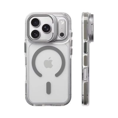 For MagSafe Clear Kickstand Case for iPhone 18 17Pro Max 17Air 16 15 14 13 12 Magnetic Shockproof Transparent Camera Stand Cover