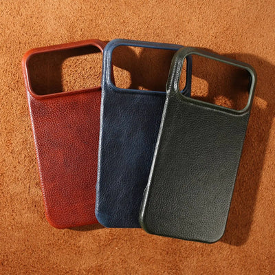 For Iphone 17 Pro Max Case for IPhone 18 Pro 16 15 14 13 12 XR 11 Genuine Leather Cover Cases Aesthetic Vintage Phone Back Coque