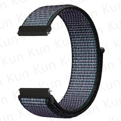 20mm 22mm Band For Samsung Galaxy Watch 6/5/4/5pro/4/6 Classic/active 2 Nylon loop sport bracelet huawei watch GT 4-2-2e-3 Strap