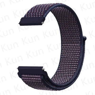 20mm 22mm Band For Samsung Galaxy Watch 6/5/4/5pro/4/6 Classic/active 2 Nylon loop sport bracelet huawei watch GT 4-2-2e-3 Strap