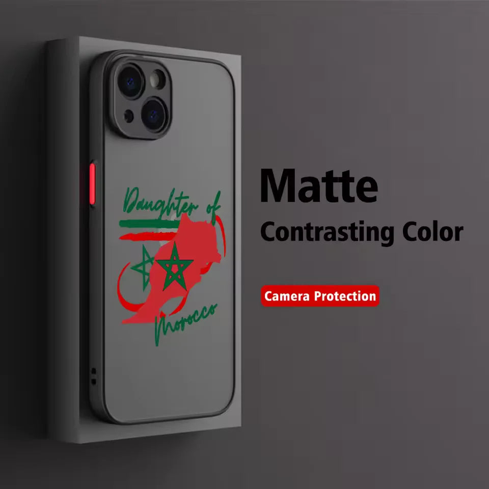 Moroccan Passport Map Phone Case For iPhone 17 16 15 11 12 14 13 Pro Max Mini X XS XR 7 Plus 17E Air Shockproof Hard Matte Cover