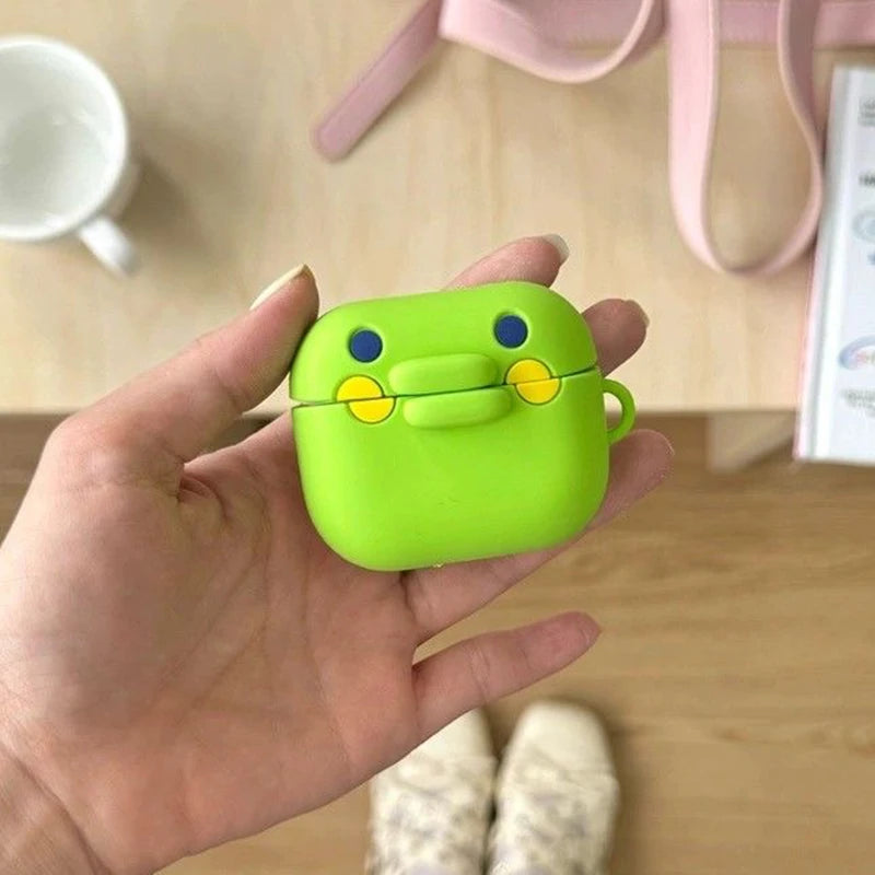 For Airpods 4 2024 3 Pro 2 1 3D Cartoon Tamagotchi Boku Earphone Silicone Shockproof Bluetooth Headset Case With Hook Buckle