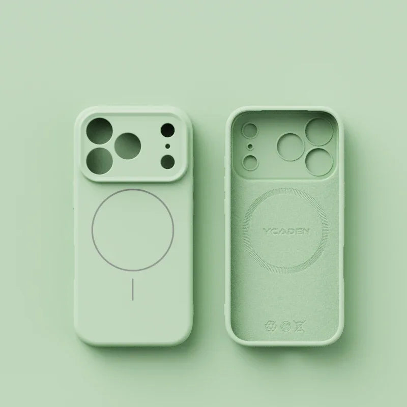 Luxury Liquid Silicone Case for iPhone 18 17 Air 16 16E 15 14 13 12 11 Pro Max Soft For Magsafe Magnet Shockproof Matte Cover