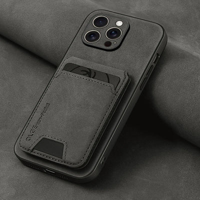 Luxury leather card holder phone case for iPhone 16E 16 17 15 14 13 11 Pro max wallet card bag PU leather shockproof back cover