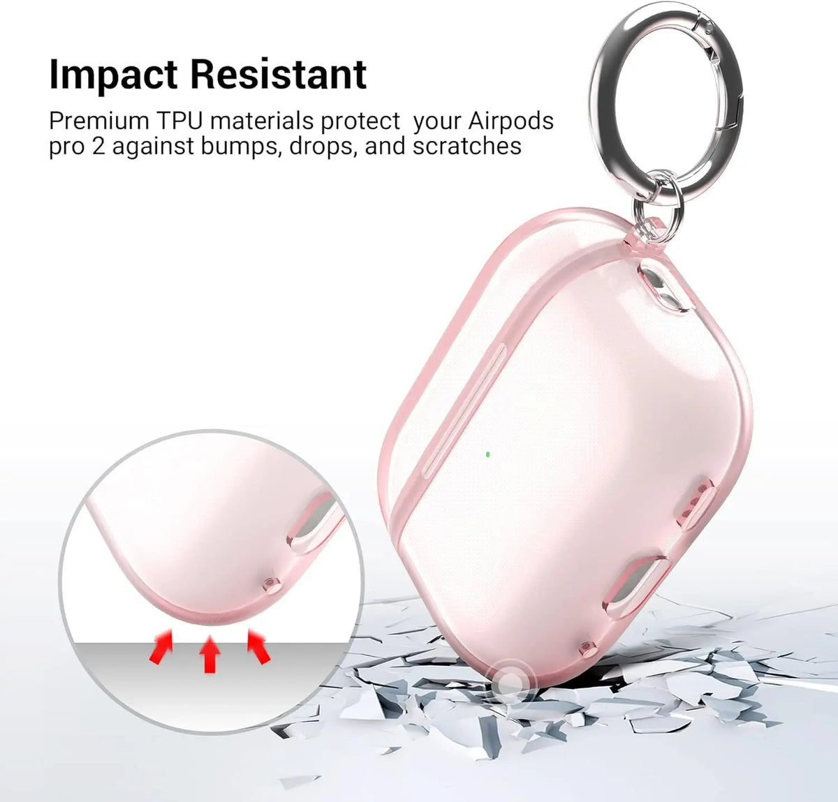 (Clear Pink) For AirPods Pro 3 Earphone Case Accessories For AirPods Pro 3rd Generation Protective Case Cover 2026 with Keychain