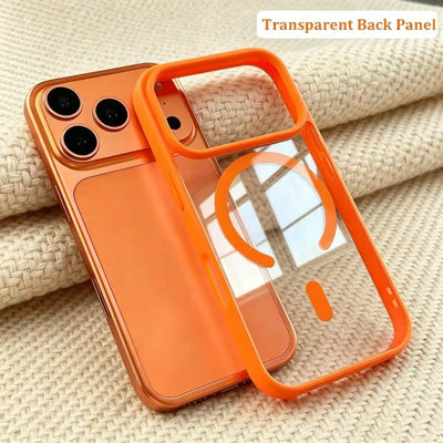 Fashion for Magsafe Wireless Charge Phone Case for IPhone 17 Air 16 15 14 Plus 13 12 Pro Max Transparent Acrylic Back Cover
